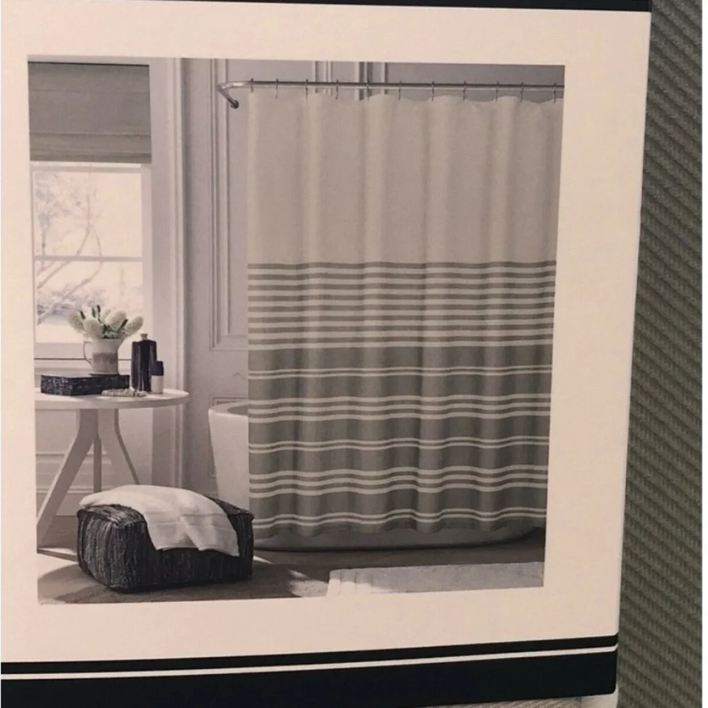 Tommy Hilfiger Canyon Stripe Fabric Shower Curtain